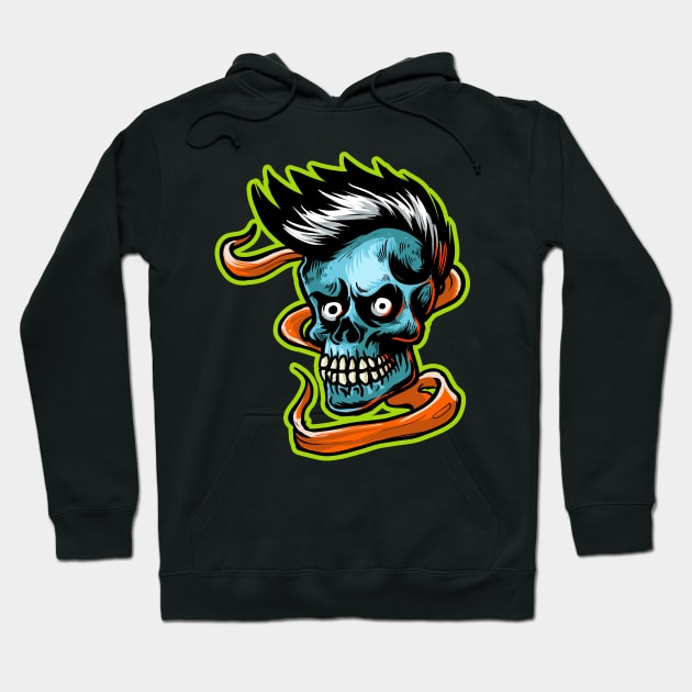 Spiky skull punk Hoodie by khamidfarhan182